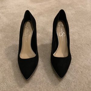 Black heels, 4 1/2 inch, size 9 1/2 medium
